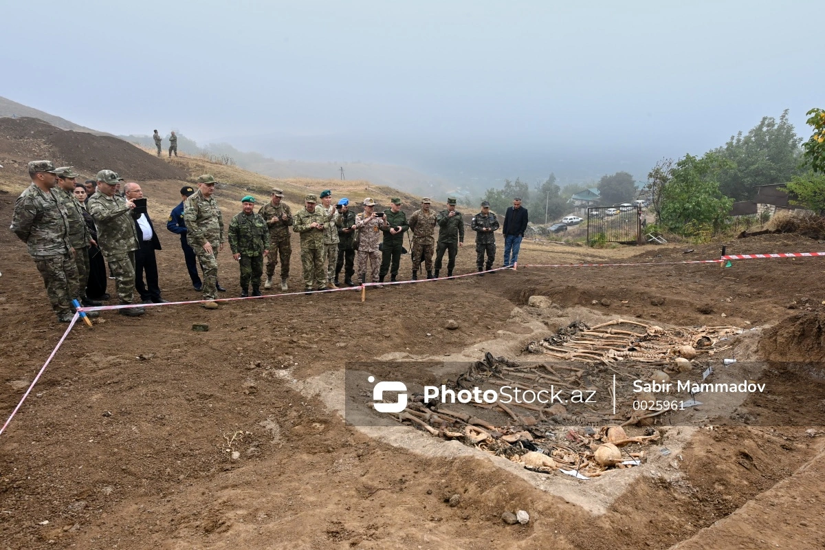 Azərbaycandakı hərbi attaşelər Edillidə aşkarlanan kütləvi məzarlığa baş çəkiblər - YENİLƏNİB + FOTO/VİDEO